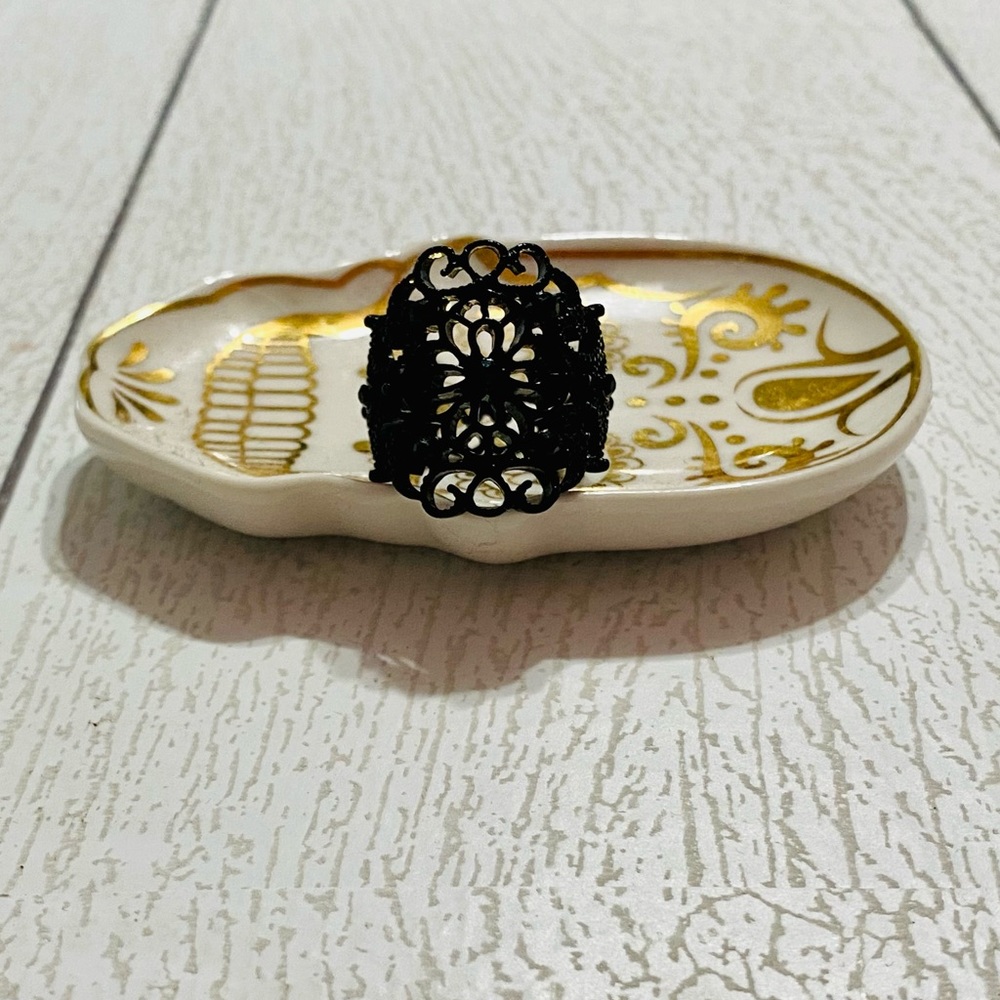3 / $30 ⚡️ Black Spider Web Hallowu Statement Ring